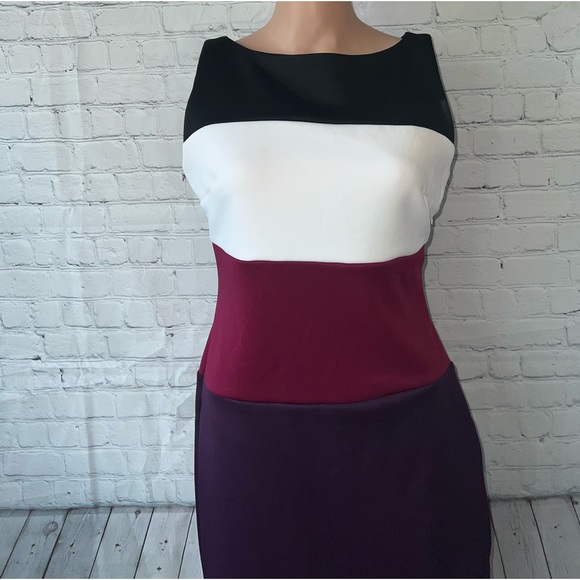 Alexia Admor Purple, White & Black Sleeveless Dress size S - Picture 2 of 7